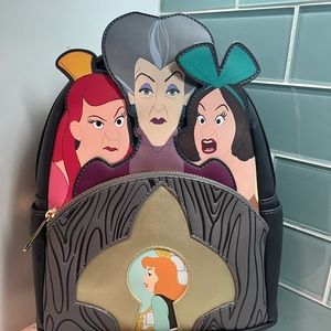 NWT Disney Loungefly Cinderella Evil Stepmother& Stepsisters Villains Backpack